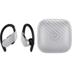 White Carbon Fiber Specialty Texture Material PowerBeats Pro Skin