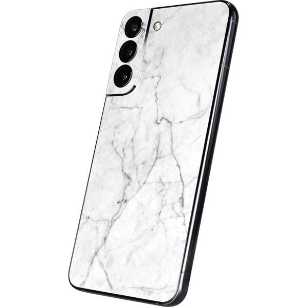 White Marble Galaxy S22 Plus Skin 4 White Marble Galaxy S22 Plus Skin - Image 2
