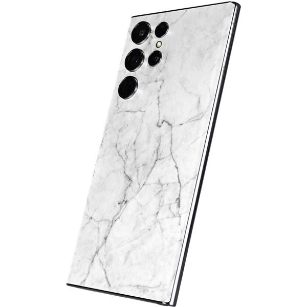 White Marble Galaxy S22 Ultra Skin 4 White Marble Galaxy S22 Ultra Skin - Image 2