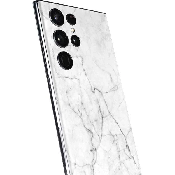 White Marble Galaxy S22 Ultra Skin 5 White Marble Galaxy S22 Ultra Skin - Image 3