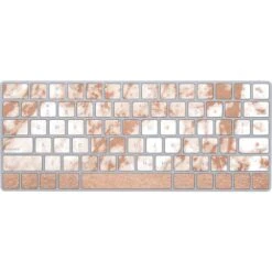 White Rose Gold Marble Magic Keyboard Skin