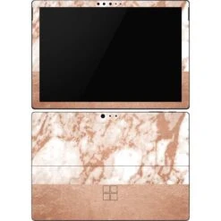 White Rose Gold Marble Surface Pro 6 Skin