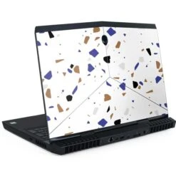 White Terrazzo Dell Alienware Skin