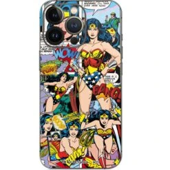 DC Comics Wonder Woman Comic Blast IPhone 15 Pro Skin