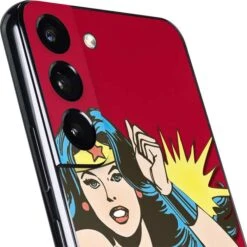DC Comics Wonder Woman Vintage Action Pose Galaxy S22 Skin -Skinit Store wonder woman in action galaxy s22 skin 1646266091 SKNWONDER08GLXY22 PR 03