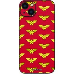 DC Comics Wonder Woman Logo Pattern IPhone 15 Skin