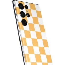Yellow And White Checkerboard Galaxy S22 Ultra Skin -Skinit Store yellow and white checkerboard galaxy s22 ultra skin 1646439219 SKNCHKRHP05GLX22U PR 03