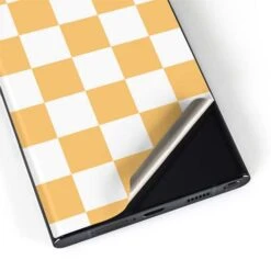 Yellow And White Checkerboard Galaxy S22 Ultra Skin -Skinit Store yellow and white checkerboard galaxy s22 ultra skin 1646439219 SKNCHKRHP05GLX22U PR 04