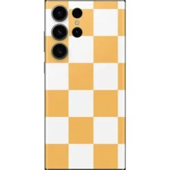 Yellow And White Checkerboard Galaxy S23 Ultra Skin