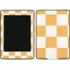 Yellow And White Checkerboard Amazon Kindle Skin